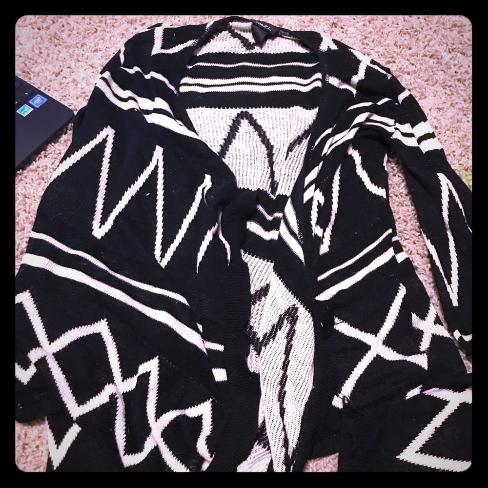Black and white cardigan